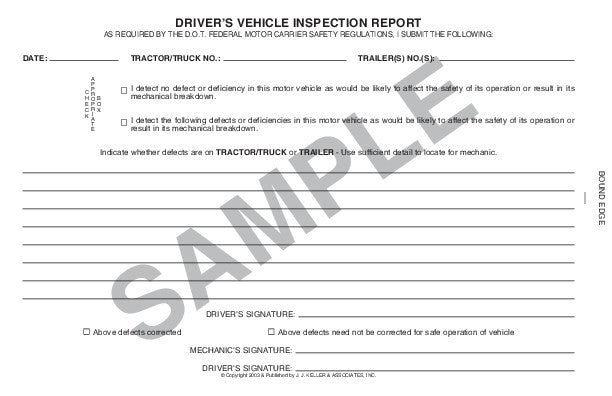 8545 (717-L) Driver's Daily Log Book w/Detailed DVIR 2-In-1